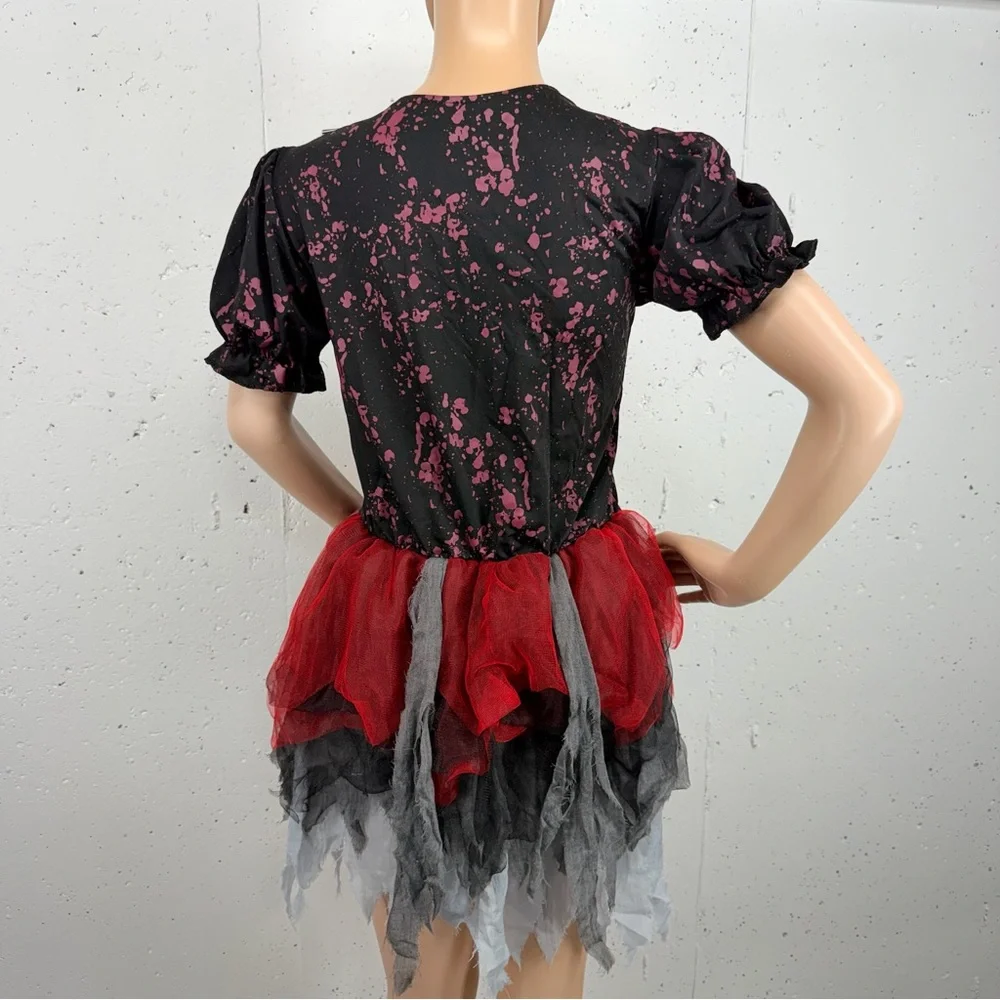 Spirit Kids Size XL 14-16 Killer Clown Cosplay Halloween Costume - Picture 7 of 15